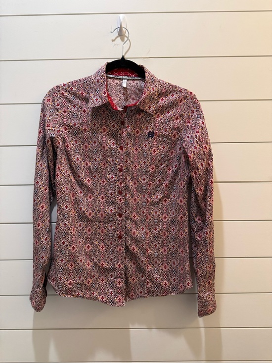 Cinch Other - Women’s Red Patterned Long-Sleeve Shirt